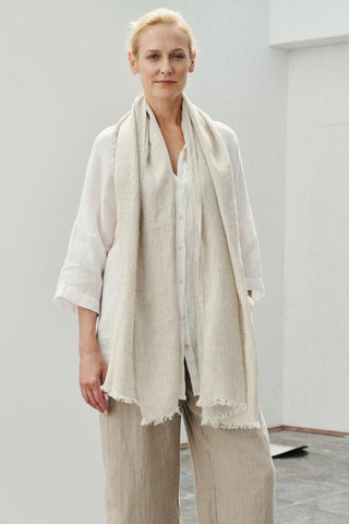 Melange Linen Woodbine Scarf - Linen Tales 