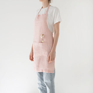 Misty Rose Linen Daily Apron - Linen Tales USA 3