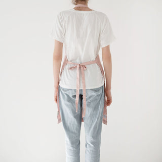 Misty Rose Linen Daily Apron - Linen Tales USA 4