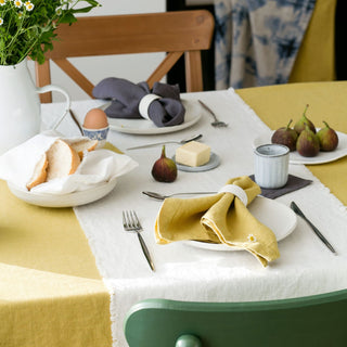 Lemon Curry Linen Napkins Set of 2 4