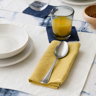 Lemon Curry Linen Napkins Set of 2 6