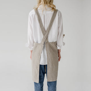 Natural Linen Crossback Apron - Linen Tales 3