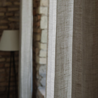 Natural Linen Daytime Tie Top Curtain Set of 2 - Linen Tales 6