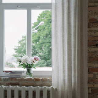 Natural Linen Daytime Tie Top Curtain Set of 2 - Linen Tales 3