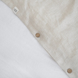 Natural Stripes Linen Duvet Cover Set - Linen Tales 3