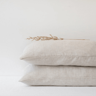Natural Stripes Linen Pillowcase - Linen Tales USA 