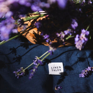 Navy Linen Table Runner - Linen Tales 2