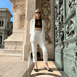 Optical White Linen Oregano Shirt - Linen Tales 5