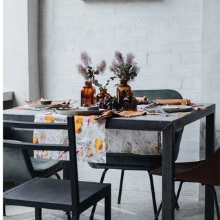 Orange Flow Linen Table Runner - Linen Tales 4