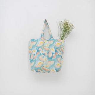Pastel Iris Linen Big Bag - Linen Tales 