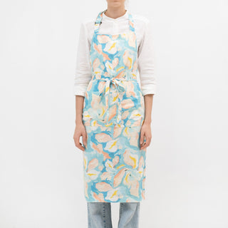 Pastel Iris Linen Chef Apron - Linen Tales 