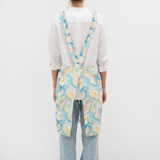 Pastel Iris Linen Crossback Apron - Linen Tales 3