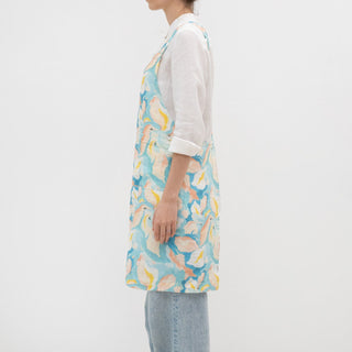 Pastel Iris Linen Crossback Apron - Linen Tales 2
