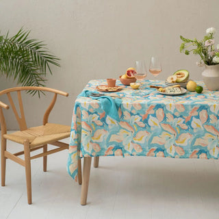 Pastel Iris Linen Tablecloth - Linen Tales 4