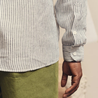 Stripe Linen Snapdragon Shirt - Linen Tales USA 5