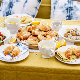 Lemon Curry Linen Tablecloth 3