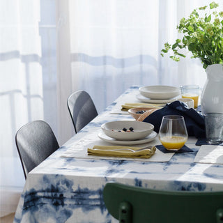 Tie Dye Linen Tablecloth 3