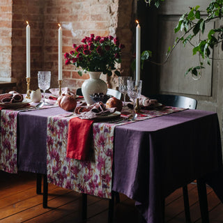 Montana Grape Linen Tablecloth 3
