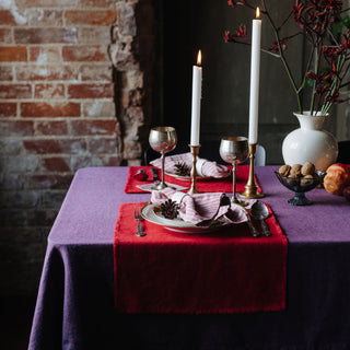 Montana Grape Linen Tablecloth 4
