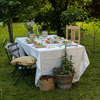 Off-White Linen Tablecloth 4