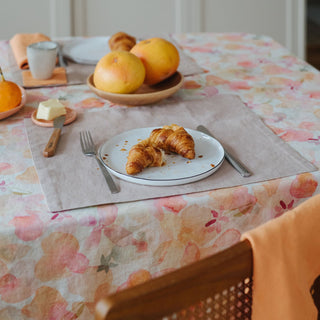 Floral Linen Tablecloth 4