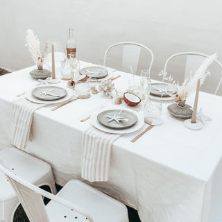 Off-White Linen Tablecloth 5