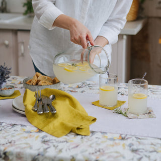 Lavender Fog Linen Table Runner 3