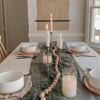 Forest Green Linen Table Runner 3