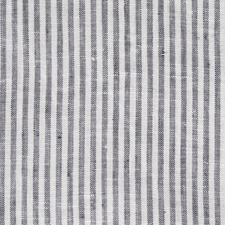 Unwashed Wide Thin Black Stripes Linen Fabric 160 g/sq.m - Linen Tales 