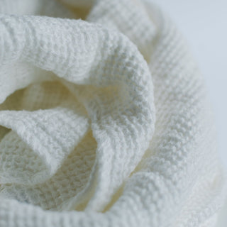 White Linen Fine Waffle Towel - Linen Tales 3