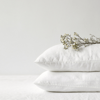 White Linen Pillowcase - Linen Tales USA 