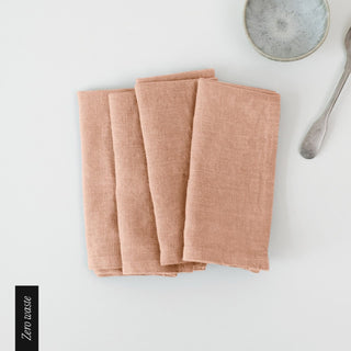 Zero Waste Cafe Creme Linen Napkins Set of 4 - Linen Tales 