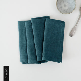 Zero Waste Deep Water Linen Napkins Set of 4 - Linen Tales 