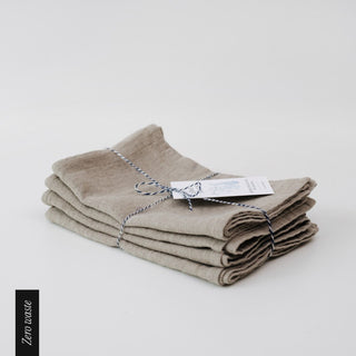 Zero Waste Natural Linen Kitchen Towels Set of 4 - Linen Tales 3