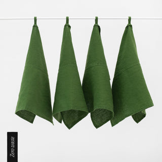 Zero Waste True Green Linen Kitchen Towels Set of 4 - Linen Tales 