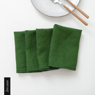 Zero Waste True Green Linen Napkins Set of 4 - Linen Tales 