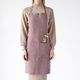 Ashes of Roses Washed Linen Apron 