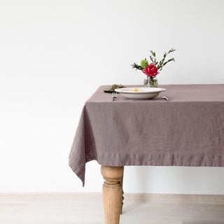 Ashes of Roses Washed Linen Tablecloth 