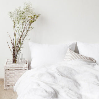 White Washed Linen Bed Set 13