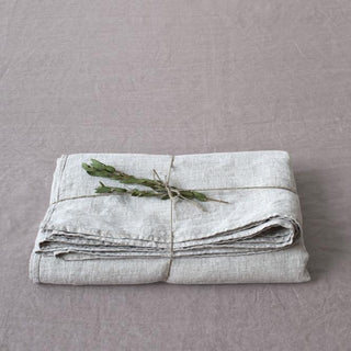 Melange Washed Linen Bed Sheet 