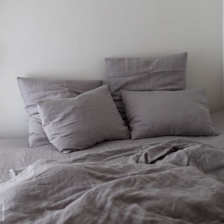 Light Grey Linen Fitted Sheet 2