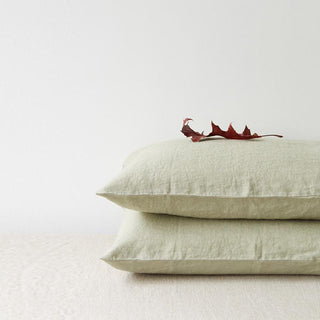 Sage Washed Linen Pillowcase 1