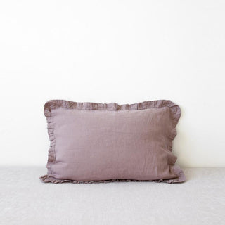 Ashes of Roses Frilled Washed Linen Pillowcase 