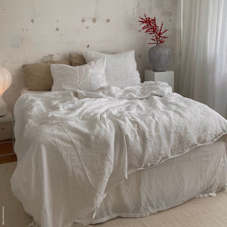 White Linen Duvet Cover Set 9