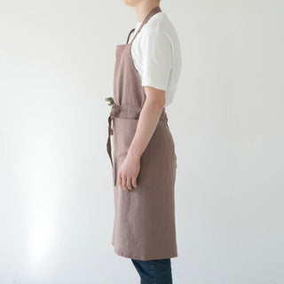Ashes of Roses Washed Linen Chef Apron 3