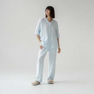 Baby blue Linen Primrose Loungewear Set 1