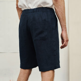 Bilberry Blue Linen Cumin Shorts 3