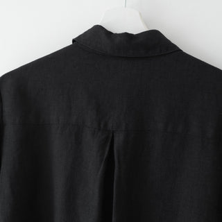 Black Linen Azalea Shirt 4