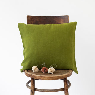 Christmas Green Linen Cushion Cover 1