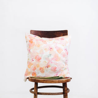 Floral Washed Linen Cushion Cover 1